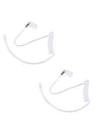 Tubo de bobina acústica de repuesto AIRSN para auricular de radio de dos vías Kenwood Walkie Talkie (paquete de 2)