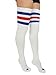 YogaColors Stripe Thigh-High Heart Sock
