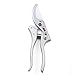 HIG Pruning shears & Sharp Hand Pruners - Less Effort V Spring Design - Garden Clippers (black) (Silver)