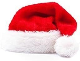 NTRIW Traditional Red and White Plush Christmas Santa Hat