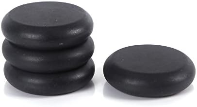 Aboval 4 Pcs Professional Large Massage Stones Natural Lava Basalt Hot Stone for Spa, Massage Therapy (2.76 x 2.76 in)