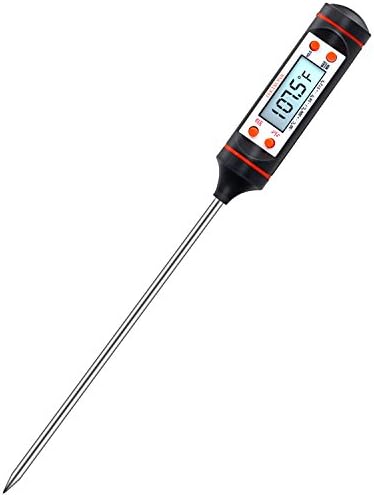TekSky Digital Meat Thermometer 9.3 Inch Long [Instant Read] LCD Screen, Hold Function for Kitchen Cooking Grill BBQ Meat Candy Milk Water