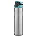 Contigo AUTOSEAL Chill Stainless Steel Water Bottles, 24 oz, SS/Iced Aqua & Iced Aqua, 2-Pack