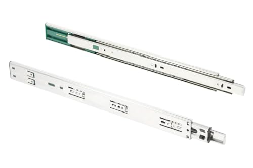 GTV - Drawer Runners H45 Versalite Plus+, Ball Guide with Damping, H = 45 mm, Sledge min Soft-Close Mechanism, Load Capacity 40 kg, Easy and Quick Installation