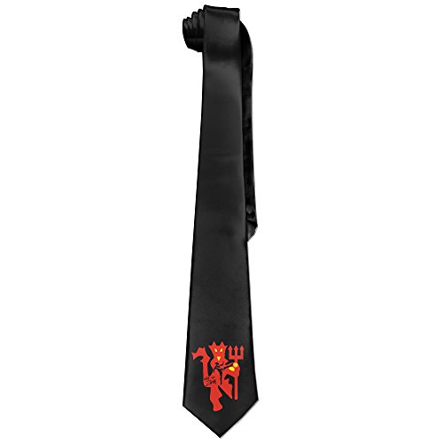 AoMooQ Manchester United Zlatan Ibrahimovic Men's Skinny Tie Trendy Necktie Ties White