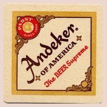 Vintage Pabst Brewing Company Paperboard Coasters - Set of 6 - Two Each of 3 Different Designs - Brands produced by Pabst