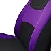 FH Group Automotive Car Seat Covers Breezy Flat Foam Padding Cloth Full Set Purple Seat Covers, Airbag and Split Rear Universal Fit Interior Accessories for Cars Trucks and SUV