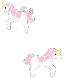 .925 Sterling Silver Hypoallergenic Pink Unicorn Stud Earrings for Girls (Nickel Free)