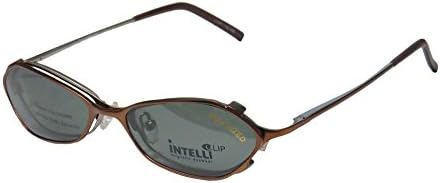 New &amp; Season &amp; Genuine - Brand: Elite Eyewear Style/model: Intelli Clip 732 Gender: Womens/Ladies Vision Care Must Have Designer Full-rim Spring Hinges Sunglass Lens Clip-Ons Eyeglasses/Spectacles (50-15-135, Brown / Silver)