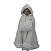 Linsposa Girls Cape Cloaks Faux Fur Jacket For Winter Kid Flower Girl Children