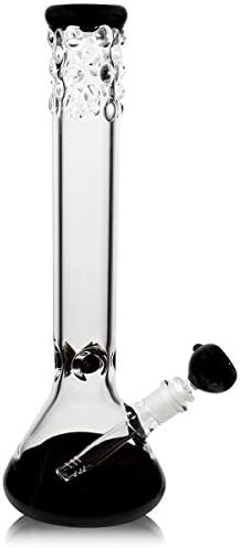15.6 inch Glass Water Vases Set of 3, Best Gift for a Friend (Black)