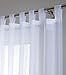 HLC.ME White Tab Top 54 inch x 63 inch Long Window Curtain Sheer Voile Panels for Living Room & Bedroom, Set of 2