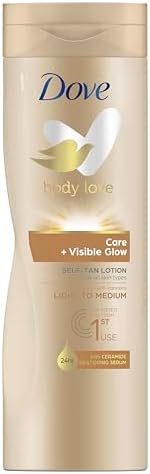 dove body lotion 400 ml visible glow fair