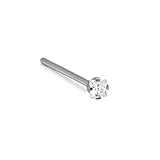 316L Surgical Steel Nose Stud Ring 2mm Square CZ 20G CHOOSE YOUR STYLE