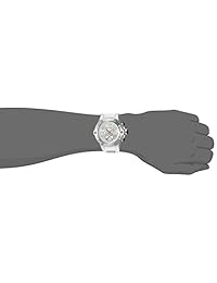 Invicta "Speedway del acero inoxidable y silicona reloj Casual cuarzo, color: blanco (Modelo: 22511)