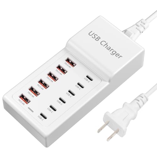 USB Charging Station 50w10A 12 Ports Multiple Charging Block, USB C Strip