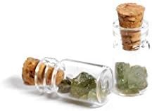 Tiny Green Tourmaline Crystals in Corked Vial | 1 piece by Geo Evolution