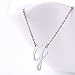 AOLO Initial G Necklace Stainless Steel Charm for Grilfriends Gift
