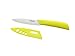 Mikale 4 Inch Ceramic Fruit Knife with Light Yellow Handle/with Sheath and White Blade.
