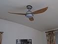 Energiespar Deckenventilator Tibu Schwarz 132 Mit LED
