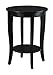 Convenience Concepts American Heritage Round End Table, Black