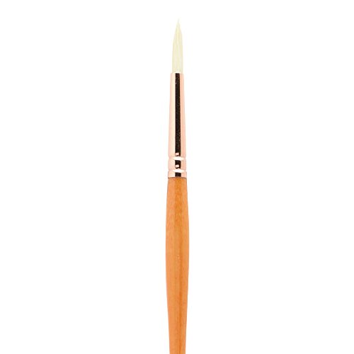 Princeton Refine Artist Brush, Brushes for Oil and Acrylic Paint, Series 5400 Natural Chunking Bristle, Round, Size 4