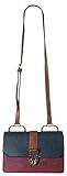 Diophy PU Leather Two Tone Flap with Push Lock Closure Womens Purse Cross Body Handbag Accented with Metal Décor SE-3387