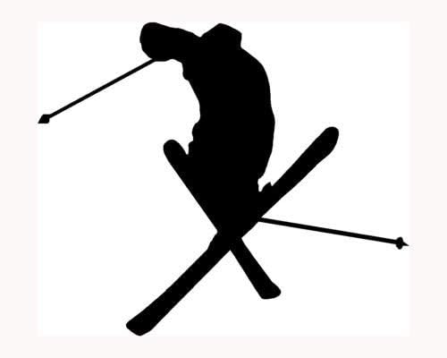 Amazon Com Skier Silhouette Sticker Ski Car Window Vinyl Decal Extreme Sports Snow Trick S3 Die Cut Vinyl Decal For Windows Cars Trucks Tool Boxes Laptops Macbook Virtually Any Hard Smooth