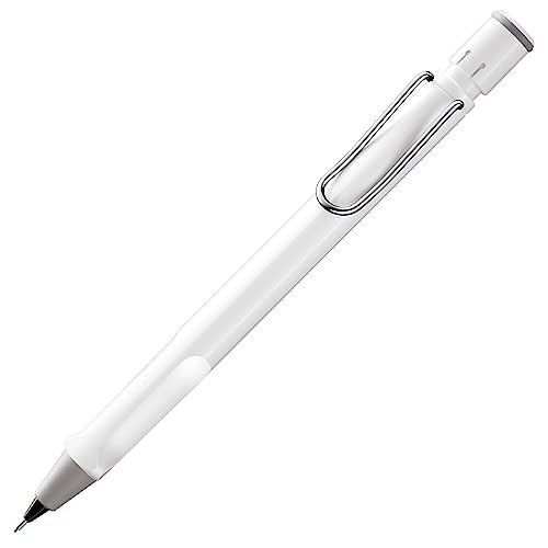 LAMY（ラミー）safari ホワイト 白 ペンシル - 人間工学に基づいたグリップのシャープペンシル 丈夫な ASAプラスチック製ボディ - 筆記やデッサンに最適 - LAMY M 41 細字 リフィル 0.5 mm & 消しゴムチップ 付き