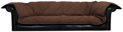 CPC Diamond Quilted Couch Protector, 72-Inch, Chocolate