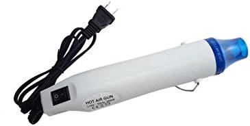 110V 300W DIY Mini Handheld Heat Shrink Gun Power Tool Hot Air Shrink Gun for for Embossing and Shrink Wrapping (White)
