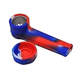 Mini Silicone Straw, Portable Travel Accessories (Blue red White) (Blue red White) (Blue red)