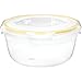 Lock&Lock Easy Match by Starfrit 71 oz Round Container, Clear/Orange