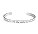 Kendasun Jewelry She believed she could so she did Inspirational Bracelet Cuff Bangle (Silver tone standard size)