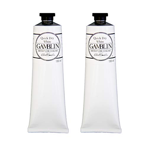 Gamblin Artist Oil Paint Set for Professionals Quick Dry White 150ml Tubes 2 Pack Pricepulse