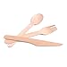 200 pc set of 6” Wooden Disposable Cutlery- 100 Forks, 50 Spoons, 50 Knives Compostable Biodegradable Recyclable Eco-Friendly Utensils for picnics, parties, weddings, barbecues and more