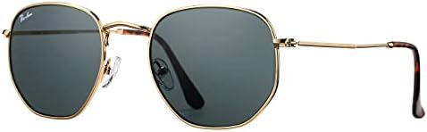 Ray-Ban Unisex Rb1972 Octagon Evolve Photochromic w case Sunglass Gold Green OCTAGON 1972 Sunglasses in Gold and G-15 Green - RB1972  main image 3