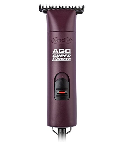 Andis – 22330, Professional AGC Super 2-Speed Horse Clipper with Detachable Blade - Cool & Quiet Running Design - Includes Ultra Edge Size T-84 Blade for Complete Horse Grooming - Burgundy