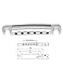 Metallor Tune-O-Matic Style Guitar Stop Bar Tailpiece for LP Les Paul SG Style Electric Guitar Parts Replacement Chrome.
