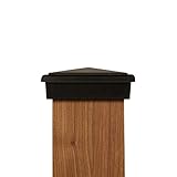 4x4 (Nominal) Black Pyramid Slim Profile Fence Post Caps (Case of 12) - With 10 Year Warranty