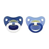 NUK Latex Orthodontic Pacifiers, Boy, 0-6