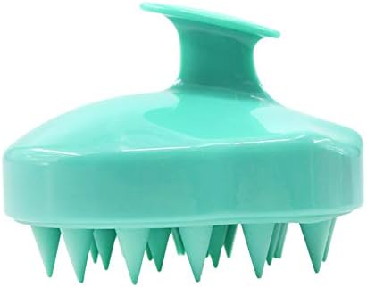 eroute66 Shampoo Brush Hair Scalp Cleaning Tool Massage Soft Bath Shower Silicone Comb - Green