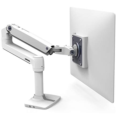 Ergotron Lx Desk Monitor Arm - Kit De Montage (Bras Articulé, Fixation Par Pince Pour Bureau, Poteau, Support D'Extension) Pour Écran LCD - Aluminium, Acier Durable - Blanc - Taille D'Écran : Jusqu'À