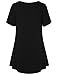 Vivilli Women's Short Sleeve Split Hemline Casual T-Shirt Blouse Tops with Buttons