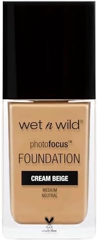 WET N WILD Photo Focus Foundation – Cream Beige, 30 Ml, Matte Deckkraft