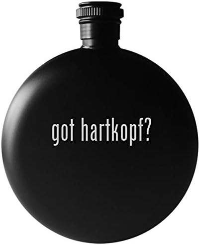 got hartkopf? - 5oz Round Drinking Alcohol Flask, Matte Black