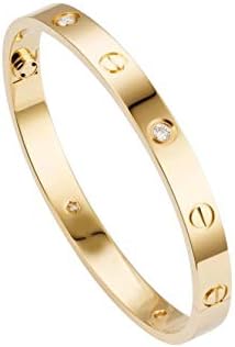 Gold Plated Bracelet with Crystal Kada for Women and Girls