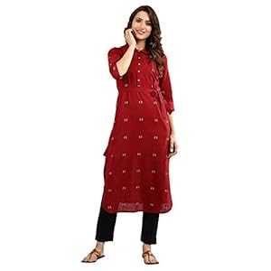 Aurelia Women’s Cotton Asymmetrical Hemline Kurta