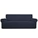 Easy-Going Sofa Covers, Furniture Protector with Elastic Bottom, Anti-Slip Foam 1 Piece Couch Shield, Polyester Spandex Jacquard Fabric Small Checks, Large, Navy