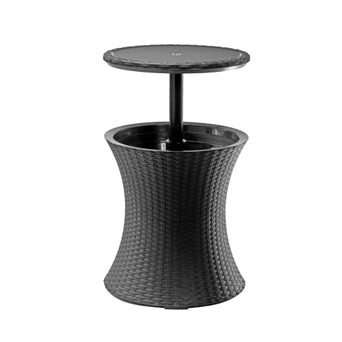 Keter Pacific Cool Bar Outdoor Patio Furniture and Hot Tub Side Table...